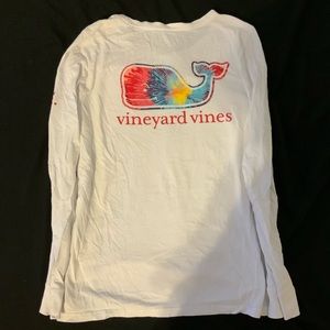 Vineyard vines firework Long sleeve white shirt